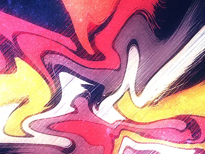 Fuzzy ideation comics digital fluids liquify orange painting photoshop purple texture