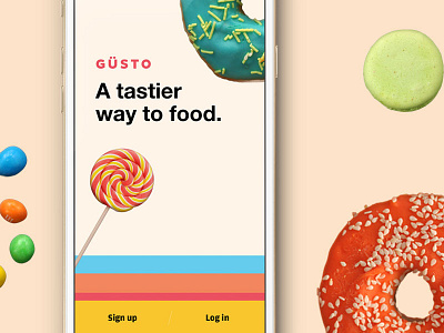 Güsto 🍭 app brotherhood clean design fffabs illustrations ios iphone