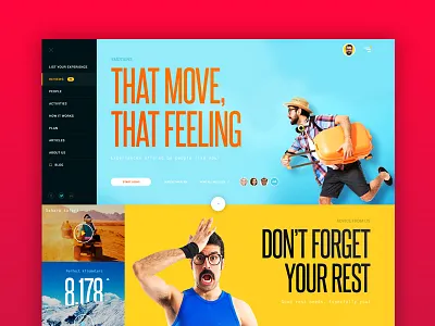 Travel Experience clean clear concept experience flat modern template travel ui ux web web design
