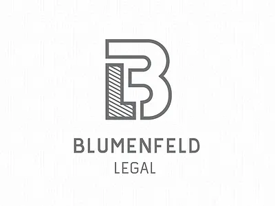 Blumenfeld Legal Logo bl branding law firm legal logo monogram