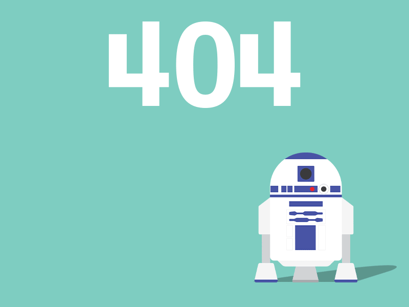 Daily UI 008 : 404 Page 404 page dailyui r2d2