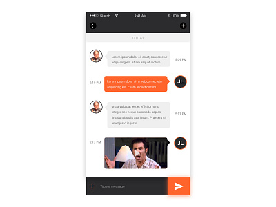 DailyUi #013 Direct Messaging 013 clean dailyui design direct messaging interface minimal ui ux