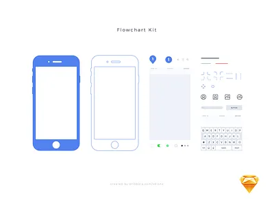 Flowchart kit [Freebies 01] flowchart freebies sketch sketchapp ui ux wireframe