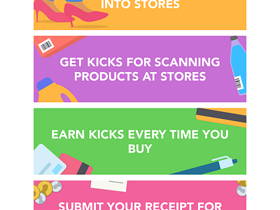 Help Banners banner colors illustration shopkick