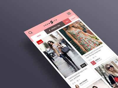 Showpick Mobile Web fashion gui landing mobile post showpick social ux web