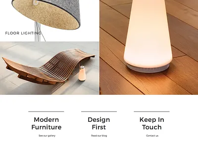 Index Page grid landing page minimal navigation theme