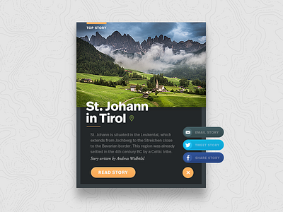 Daily UI - 010 - Social Share article contentbox dailyui facebook read reading share story