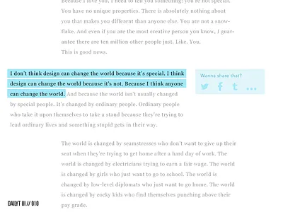 DAILY UI // 010: Social Share daily ui design product design social share ui user interface