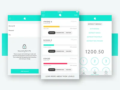 Banking App bank banking app canadian goals ios iphone minimal money risk level savings simple