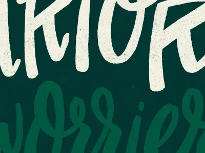 Warrior, Not Worrier color colors hand drawn hand lettering hand letters lettering letters monday motivational motivational monday type typography