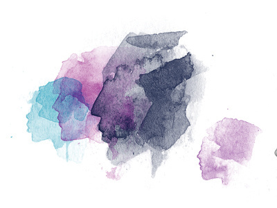 Watercolor Logo tries design logo people portraits watercolor