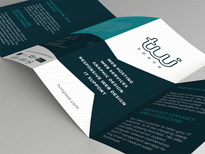 TuiSpace Double Gate-Fold Brochure bouble gate fold brochure business it print professional tech techology tuispace web services