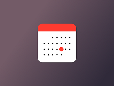 iOS Calendar App Icon app clean design flat icon illustration ios iphone logo mobile vector