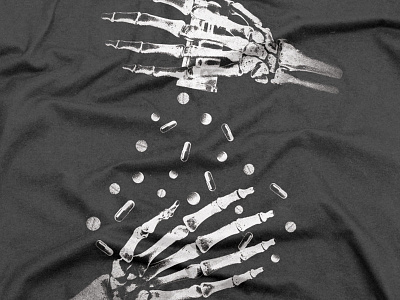 White Reaper T-Shirt apparel music pills rock shirt skeleton