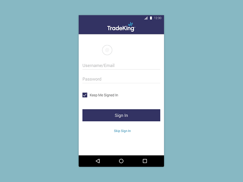 TradeKing Mobile App Interaction animation app design mobile principle prototype stocks ui
