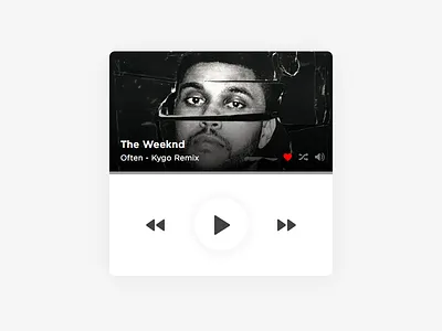 Simple Media Player Widget media player ui ux weeknd