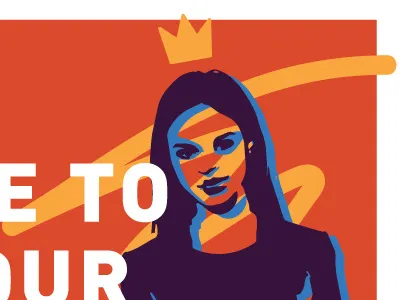 Legacy Out Loud Poster basquiat color contrast crown identity illustration poster squiggle woman women