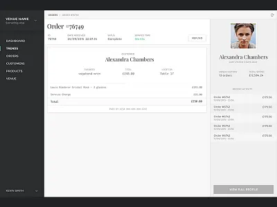 Admin Pannel admin dashboard orders profile
