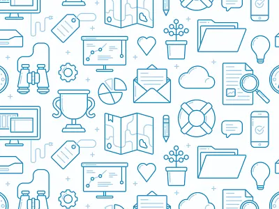 Help Scout Icon Pattern binoculars design icon icon pattern iconography illustration map pattern