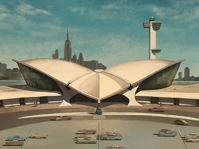 JFK aircraft airline airplane boeing illustration jfk plane retro takeoff vintage