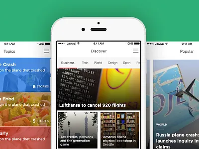 News App mobile news ui ux