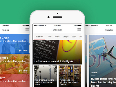 News App mobile news ui ux