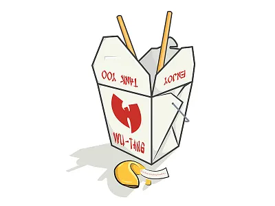 Wu-Tang You Very Much asian chinese cookie food fortune hiphop sticker takeout wu wutang