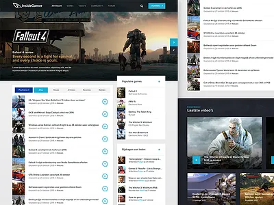 InsideGamer games redesign webdesign website