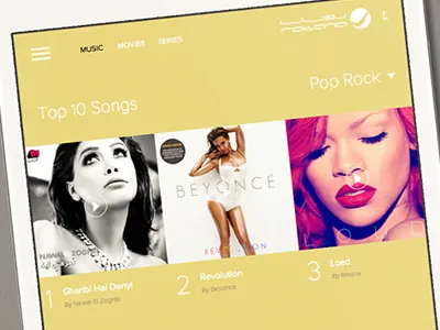 Rotana website design interface navigation typography ui web