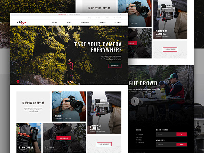 Peak Design camera cart e commmerce ecommerce elegant seagulls grid kickstarter magento photography store