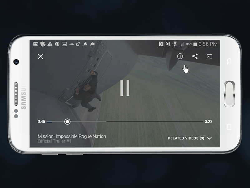 Movieclips Share Animation android app circles icons prototype share social ui