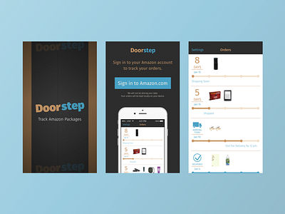Amazon Order Tracking App app delivery interface ios list mobile ship ui ux