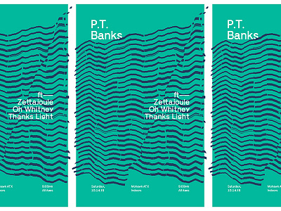 11102015 austin banks design gig glitch lines mohawk optical p.t. poster show texas