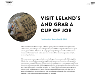Single Blog Post Design blog blog entry cabin cottage minimalism minimalist news story rustic single news web design website