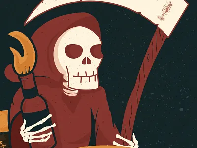 Fireforge - Carolina Reaper beer grim reaper poster