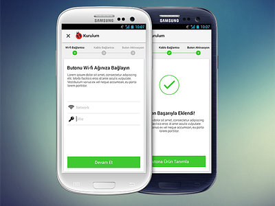Samsung Wi-fi Connection Steps android design google play store mobile app progress bar samsung ui