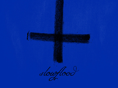 slowflood brushstrokes devil electricblue grundge htx typography