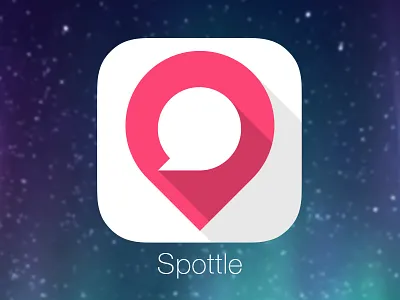 SPOTTLE branding flat geo logo logotype messanger spottle