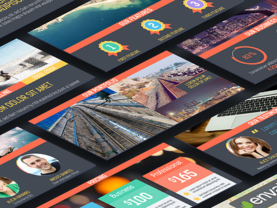 Parallax Website Presentation business commercial company corporate flat identity opener parallax presentation service startup website