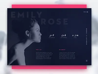 Day 006 - User Profile - Daily UI app daily ui diffuse gradient minimal profile ui