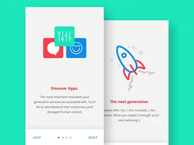 Dailyui 023 - Onboarding apps onboarding rocket what