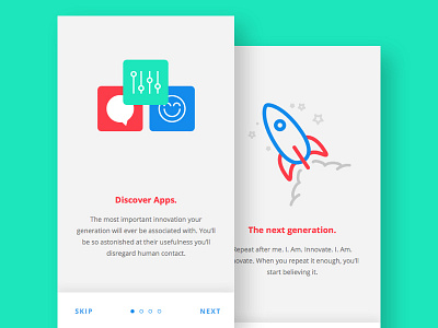 Dailyui 023 - Onboarding apps onboarding rocket what