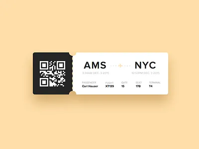 Day 24 - Boarding Pass boarding dailyui design flight pass qr ui ux