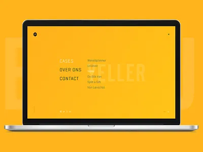 New website menu bold cases menu navigation new peakfijn typography website yellow