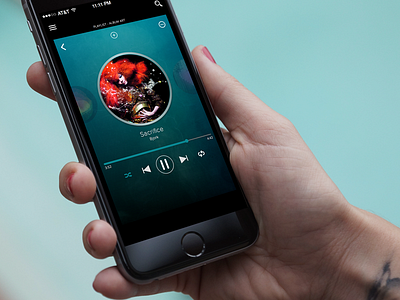Music Player_Daily UI_MK 009 daily ui dailyui gradients mobile music player player texture ui