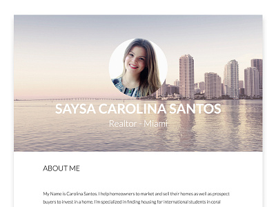 Realtor's website clean hero home page simple web app web design