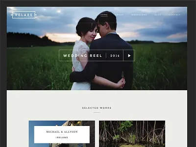 Velare Website clean modern rich people getting married web website