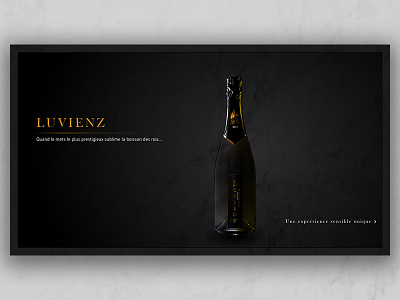Luvienz black bottle gold luxury product ui web