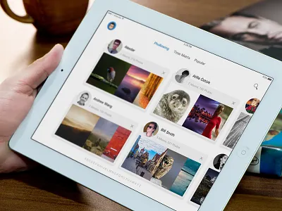 Phollowing app ios ipad ui