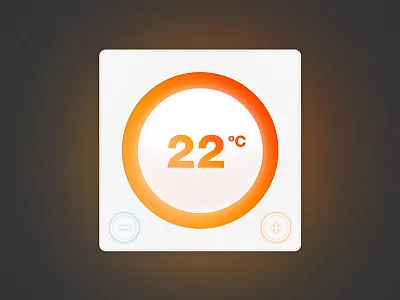 Day 066 - Home Monitoring daily future glass heat home interface monitoring temperature ui userinterface